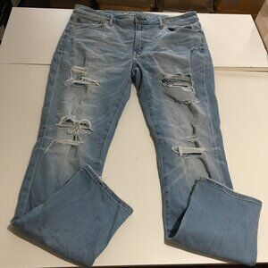 American Eagle Slim Mens Jeans Size 34x32 Cozy Airflex+ Distressed